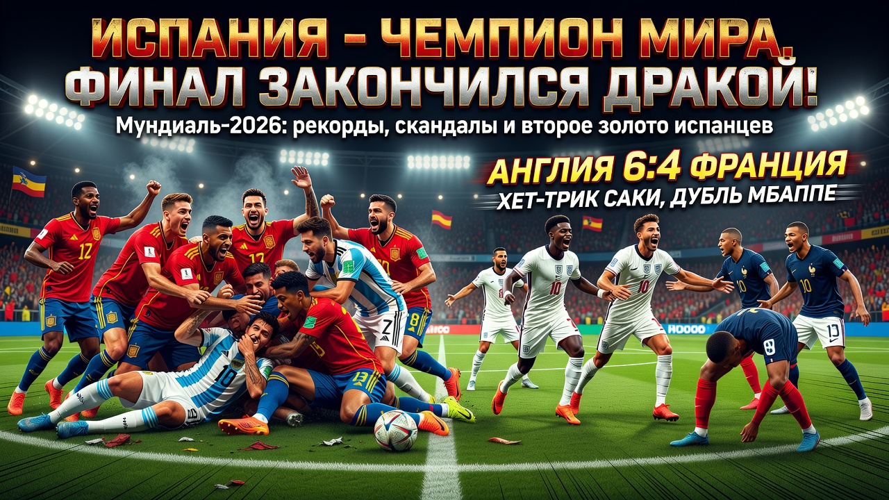 Испания - чемпион мира. Финал закончился дракой!