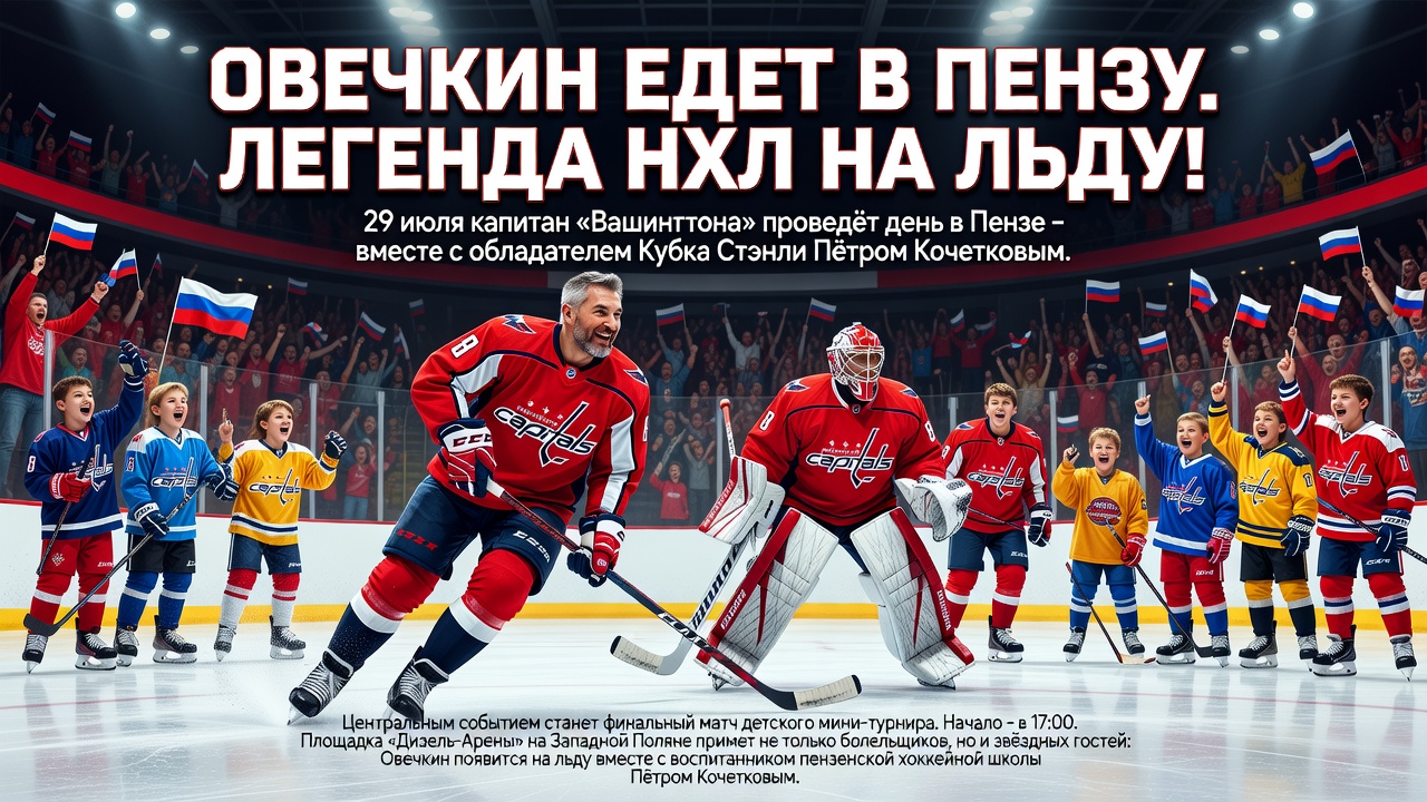 Овечкин едет в Пензу. Легенда НХЛ на льду!